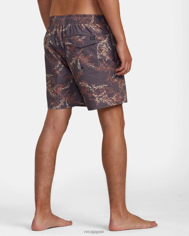 ボトムス TP8J357 濃い紫 RVCA ユニセックス バーンズ エラスティックウエスト ボードショーツ 17