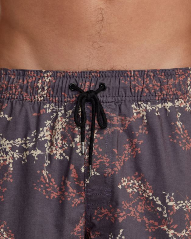 ボトムス TP8J357 濃い紫 RVCA ユニセックス バーンズ エラスティックウエスト ボードショーツ 17