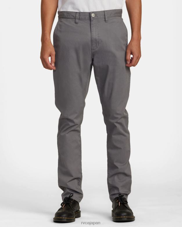 衣類 TP8J376 煙 RVCA 男性 ダガーツイル スリムフィット パンツ