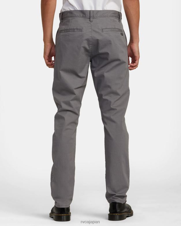 衣類 TP8J376 煙 RVCA 男性 ダガーツイル スリムフィット パンツ
