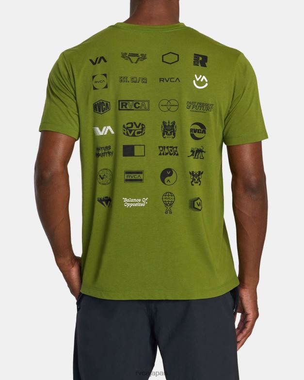 衣類 TP8J392 オリーブの葉 RVCA 男性 アリーナTシャツ