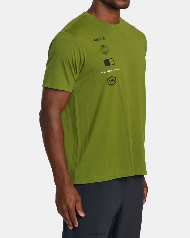 衣類 TP8J392 オリーブの葉 RVCA 男性 アリーナTシャツ