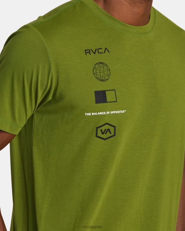 衣類 TP8J392 オリーブの葉 RVCA 男性 アリーナTシャツ