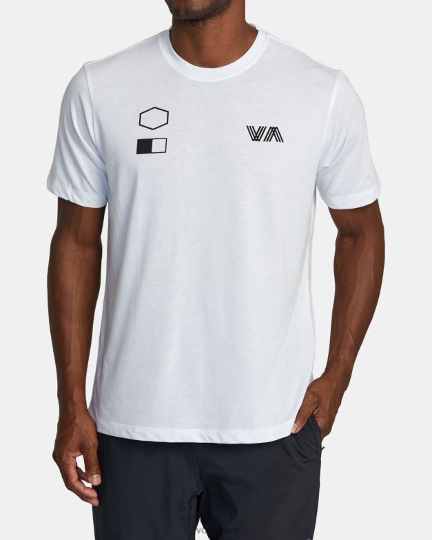 衣類 TP8J395 白 RVCA 男性 コピーTシャツ