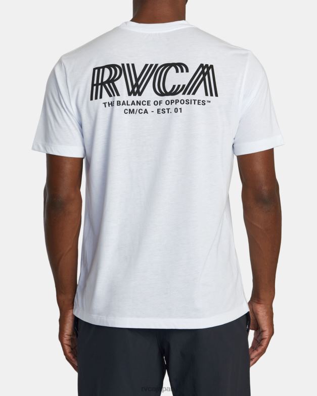 衣類 TP8J395 白 RVCA 男性 コピーTシャツ