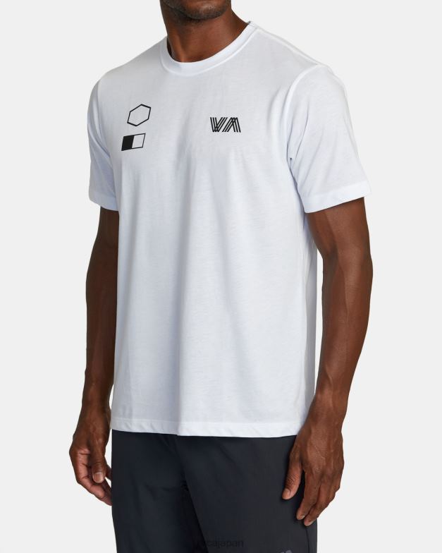 衣類 TP8J395 白 RVCA 男性 コピーTシャツ
