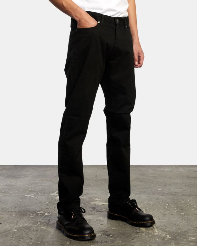 衣類 TP8J405 黒 RVCA 男性 ダガーツイル スリムフィット パンツ