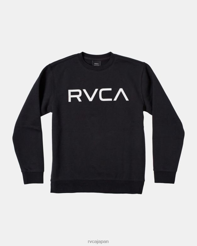 トップス TP8J407 黒 RVCA 男の子たち ビッグクルーネックスウェットシャツ
