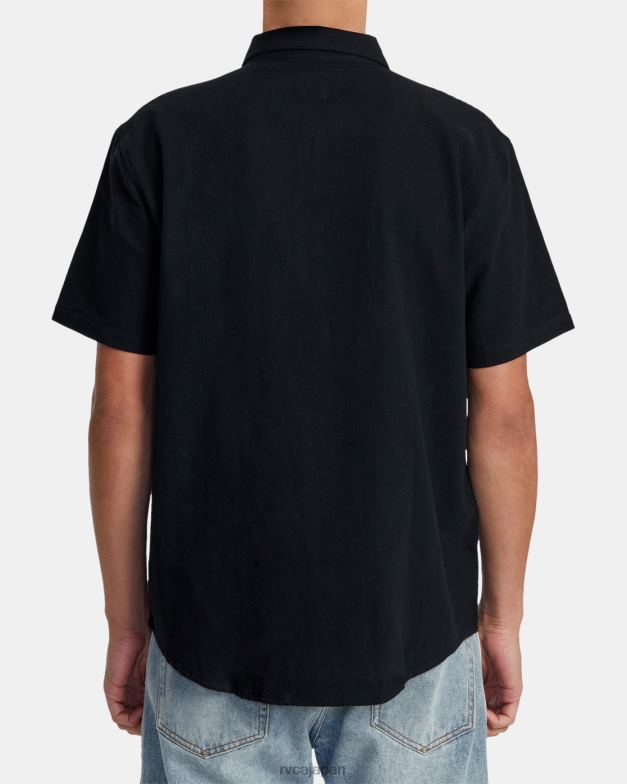 衣類 TP8J415 黒 RVCA 男性 リセッションコレクション デイシフト半袖シャツ