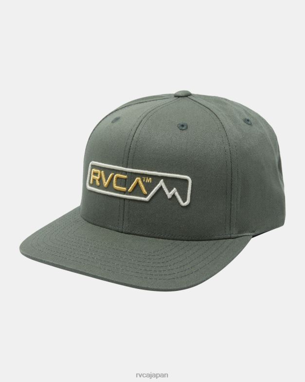 アクセサリー TP8J419 オリーブ RVCA 男性 高度スナップバックハット