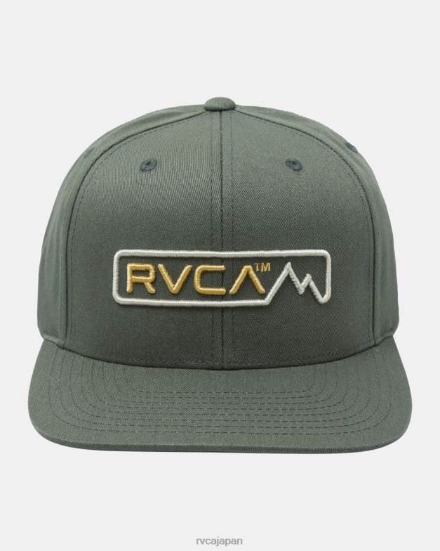 アクセサリー TP8J419 オリーブ RVCA 男性 高度スナップバックハット