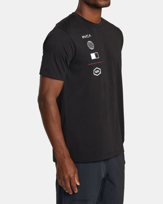 衣類 TP8J421 黒 RVCA 男性 アリーナTシャツ