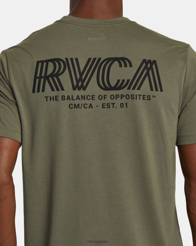 衣類 TP8J422 オリーブ RVCA 男性 コピーTシャツ