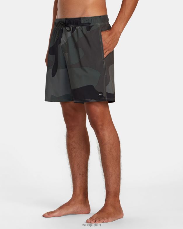 ボトムス TP8J425 迷彩柄 RVCA ユニセックス VA 伸縮性ウエストボードショーツ 17