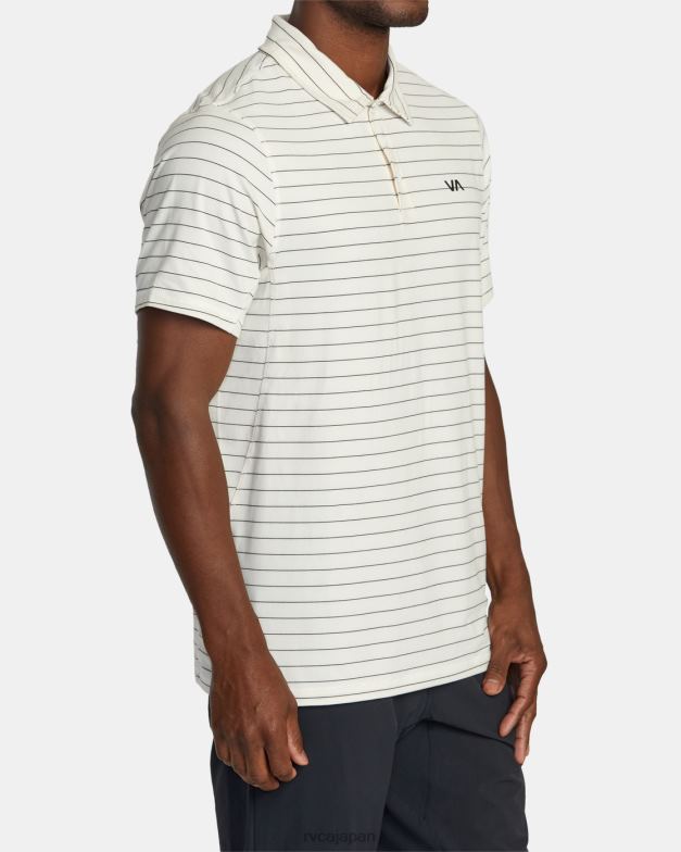 衣類 TP8J466 オフホワイト RVCA 男性 VA スポーツ ベント テクニカル ポロシャツ