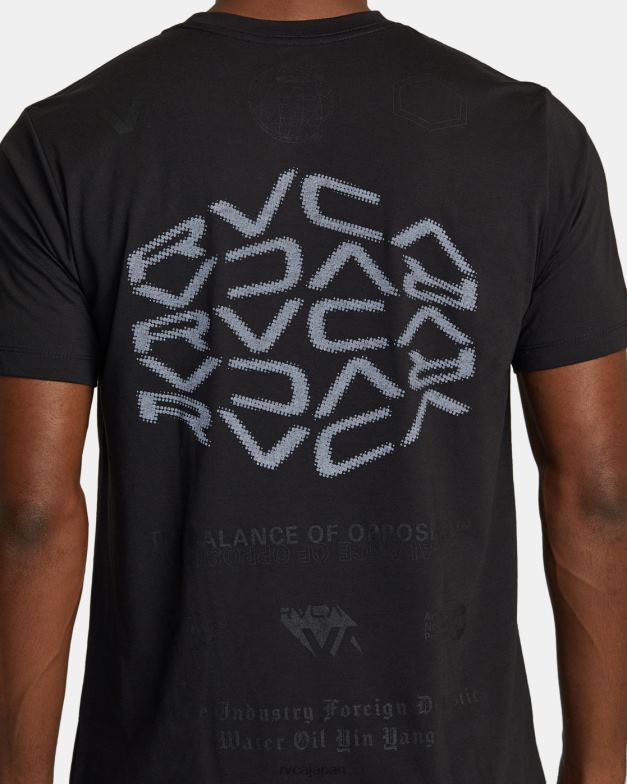 衣類 TP8J469 黒2 RVCA 男性 VAスポーツTシャツ