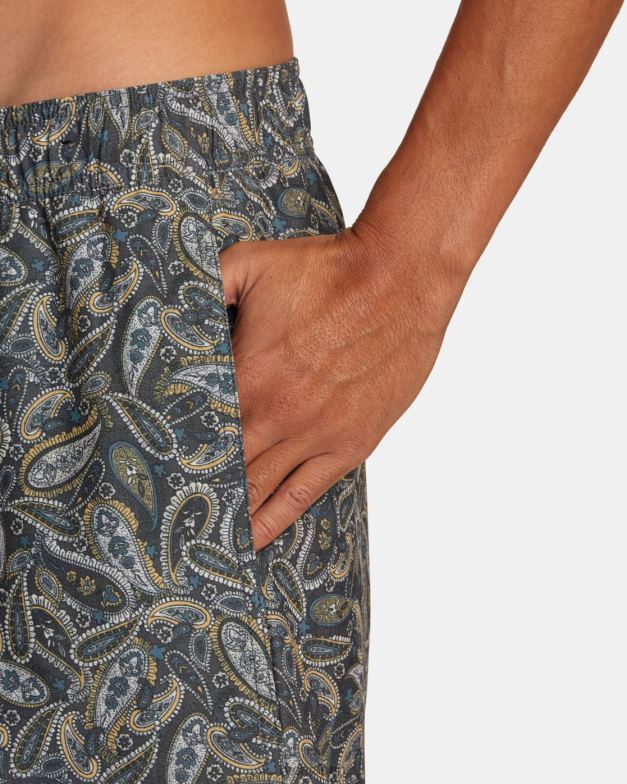 ボトムス TP8J473 マルチ2 RVCA ユニセックス アトラス エラスティック ウエスト ボードショーツ 17