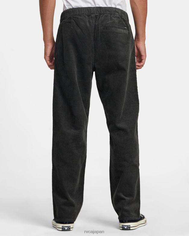衣類 TP8J477 海賊黒 RVCA 男性 アメリカーナ伸縮性ウエストコードパンツ
