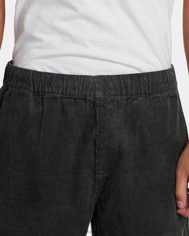 衣類 TP8J477 海賊黒 RVCA 男性 アメリカーナ伸縮性ウエストコードパンツ