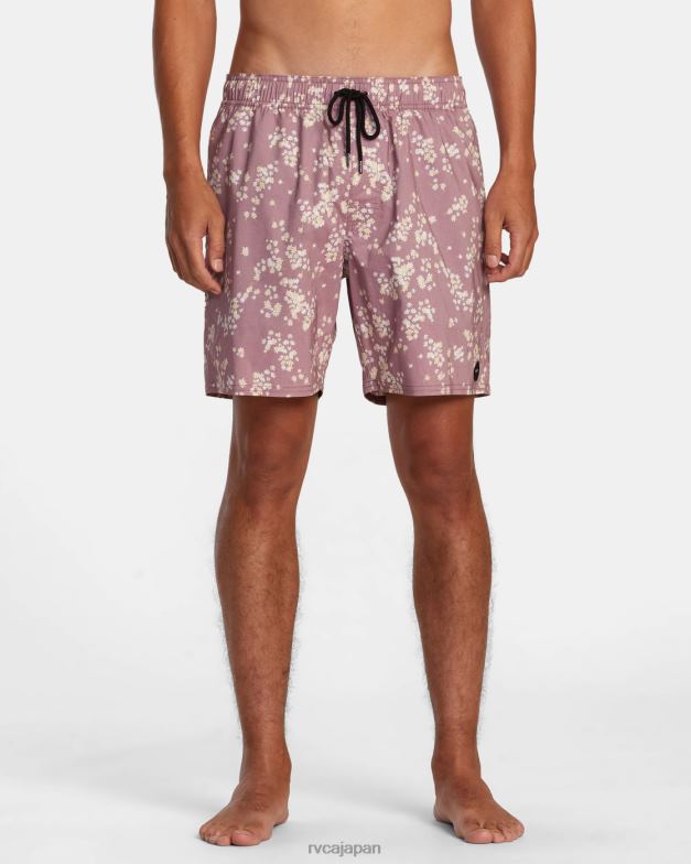 ボトムス TP8J481 ラベンダー RVCA ユニセックス バーンズ エラスティックウエスト ボードショーツ 17