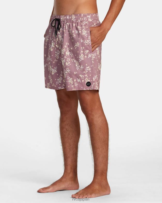 ボトムス TP8J481 ラベンダー RVCA ユニセックス バーンズ エラスティックウエスト ボードショーツ 17