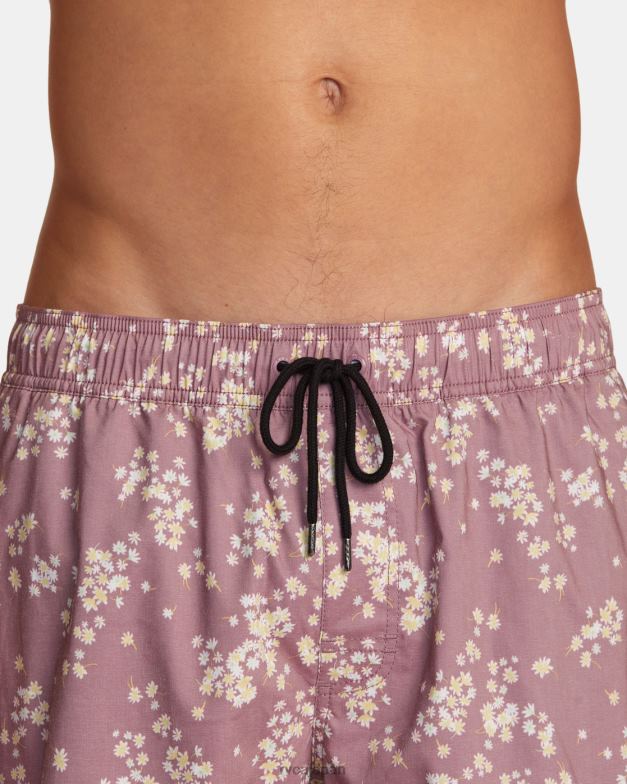 ボトムス TP8J481 ラベンダー RVCA ユニセックス バーンズ エラスティックウエスト ボードショーツ 17