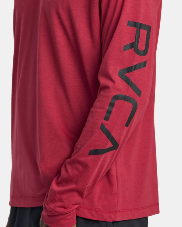 衣類 TP8J483 深いマゼンタ RVCA 男性 長袖Tシャツ2枚
