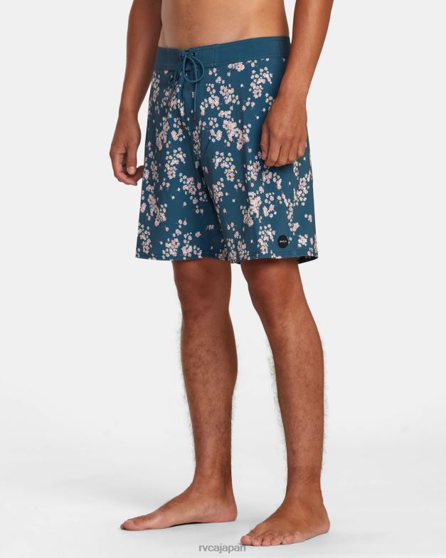 ボトムス TP8J492 アヒルブルー RVCA ユニセックス VAピグメントプリントの伸縮性ウエスト