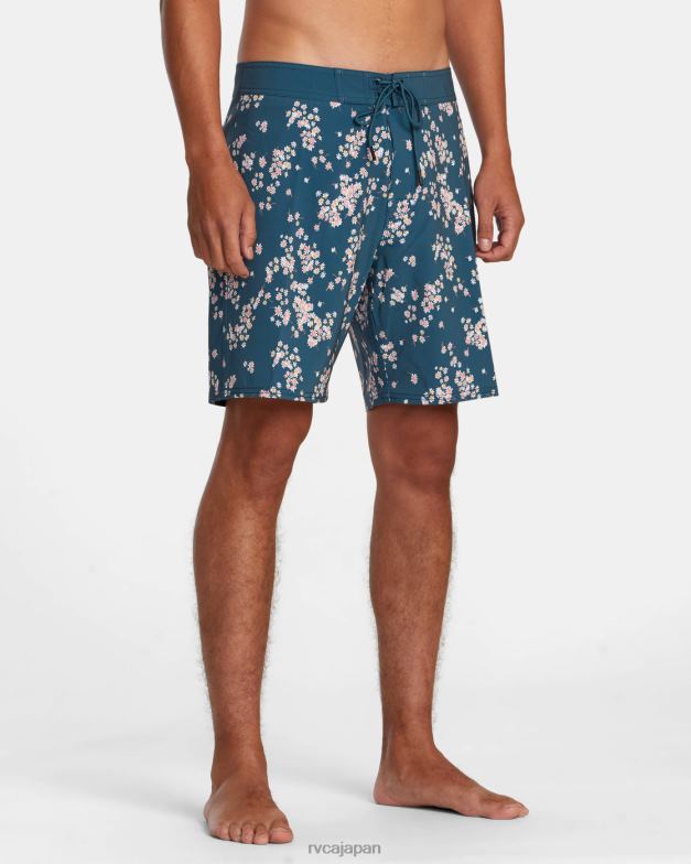 ボトムス TP8J492 アヒルブルー RVCA ユニセックス VAピグメントプリントの伸縮性ウエスト