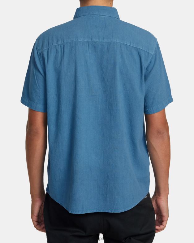 衣類 TP8J499 クールブルー RVCA 男性 PTC ウーブン半袖シャツ