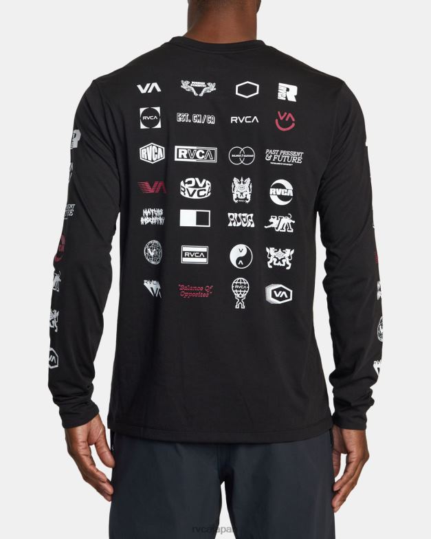 衣類 TP8J502 黒 RVCA 男性 アリーナ長袖Tシャツ