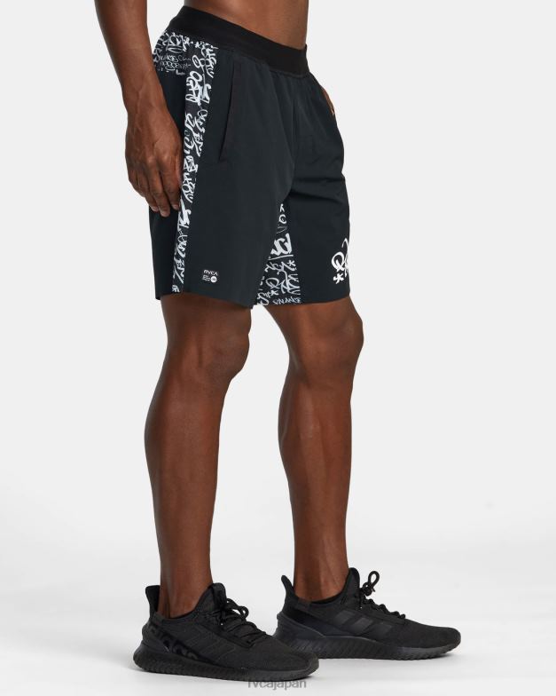 衣類 TP8J509 黒のリモート RVCA 男性 ヨガープラステクニカルトレーニングショーツ