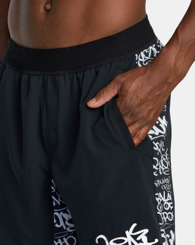 衣類 TP8J509 黒のリモート RVCA 男性 ヨガープラステクニカルトレーニングショーツ