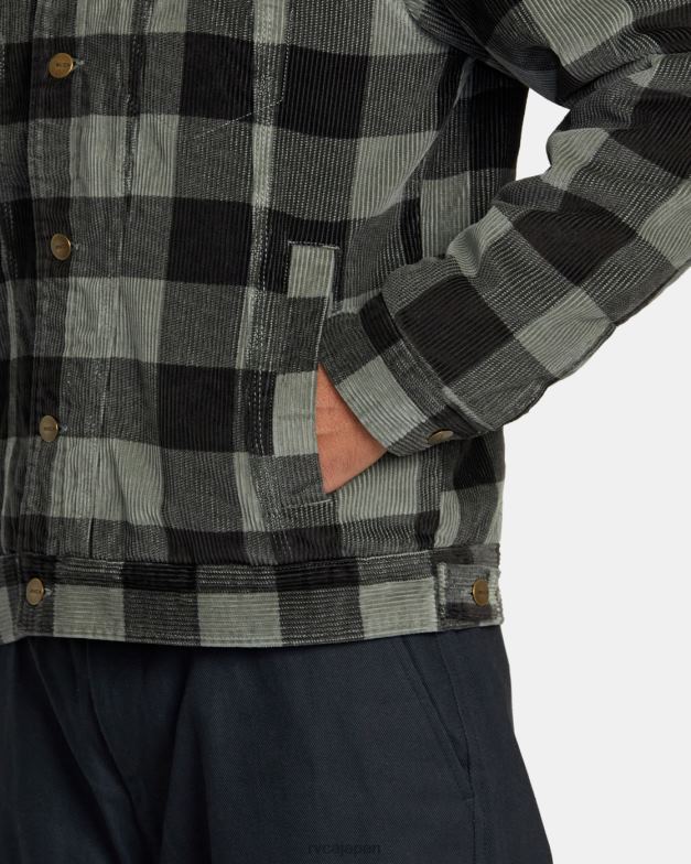 衣類 TP8J517 アロエ RVCA 男性 ウェイロン コーデュロイ トラッカー ジャケット