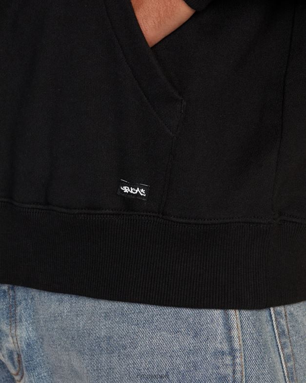 衣類 TP8J520 黒 RVCA 男性 パーカー