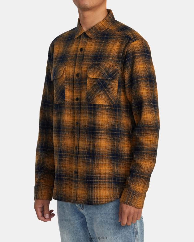 衣類 TP8J532 海軍 RVCA 男性 デイシフトフランネル長袖シャツ