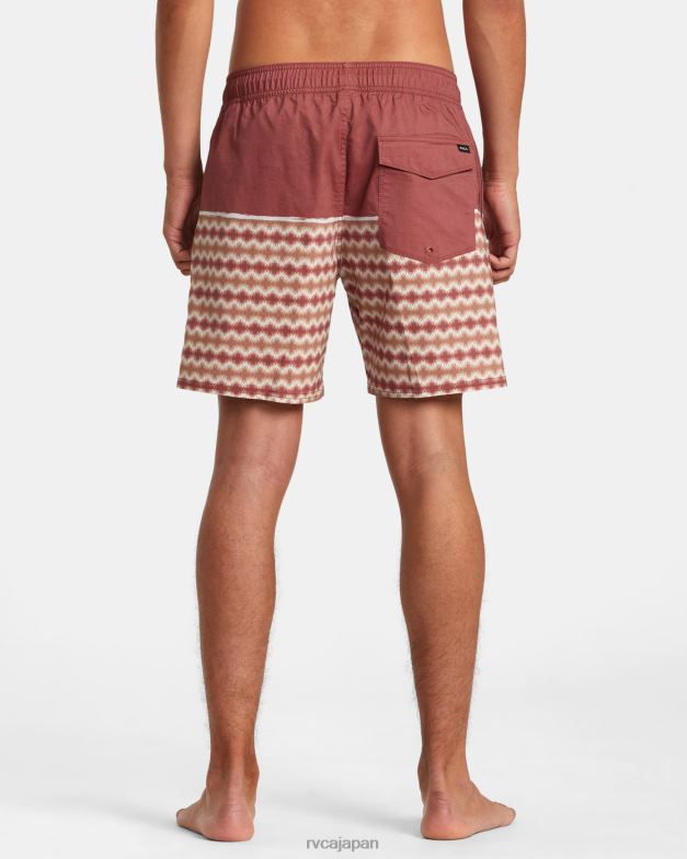 ボトムス TP8J54 辰砂 RVCA ユニセックス カウンティ エラスティック ウエスト ボードショーツ 17