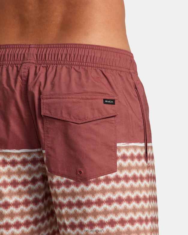 ボトムス TP8J54 辰砂 RVCA ユニセックス カウンティ エラスティック ウエスト ボードショーツ 17