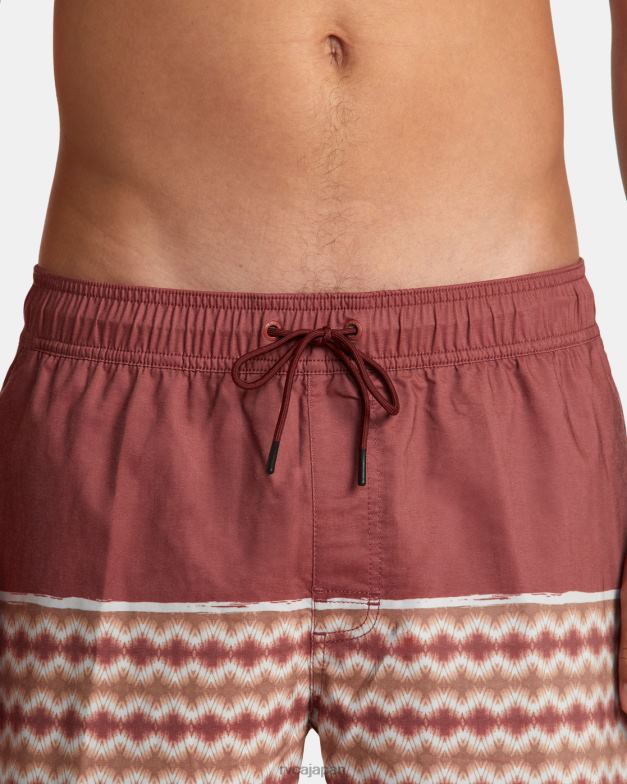 ボトムス TP8J54 辰砂 RVCA ユニセックス カウンティ エラスティック ウエスト ボードショーツ 17