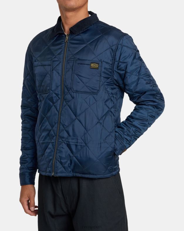 衣類 TP8J561 海軍 RVCA 男性 デイシフト フランネル リバーシブル オーバーシャ​​ツ