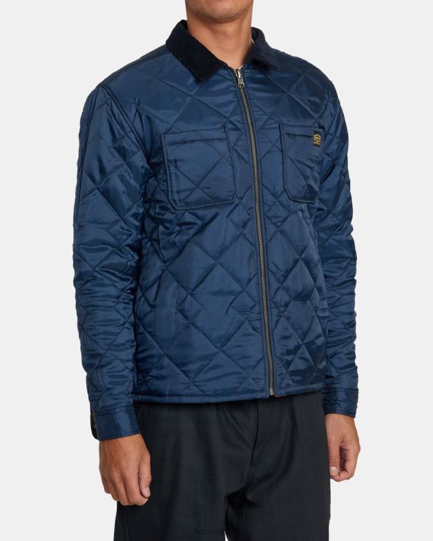 衣類 TP8J561 海軍 RVCA 男性 デイシフト フランネル リバーシブル オーバーシャ​​ツ