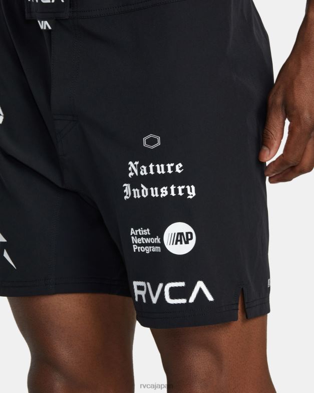衣類 TP8J562 ブラックオールブランド2 RVCA 男性 ファイトスクラッパー 伸縮性ウエストウォークショーツ 15
