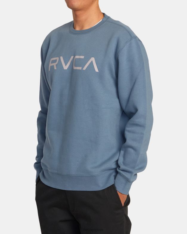 衣類 TP8J565 インダストリアルブルー RVCA 男性 ビッグクルーネックスウェットシャツ