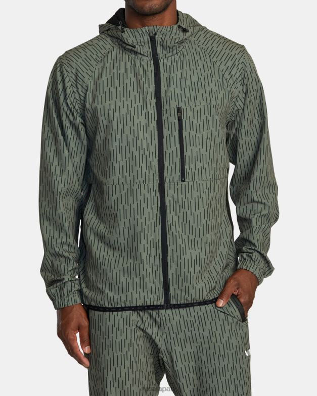 衣類 TP8J569 レインカモ RVCA 男性 ヨガー ジップアップ フード付きジャケット ii