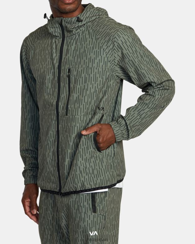 衣類 TP8J569 レインカモ RVCA 男性 ヨガー ジップアップ フード付きジャケット ii