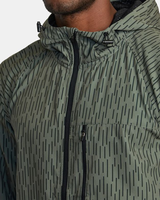 衣類 TP8J569 レインカモ RVCA 男性 ヨガー ジップアップ フード付きジャケット ii