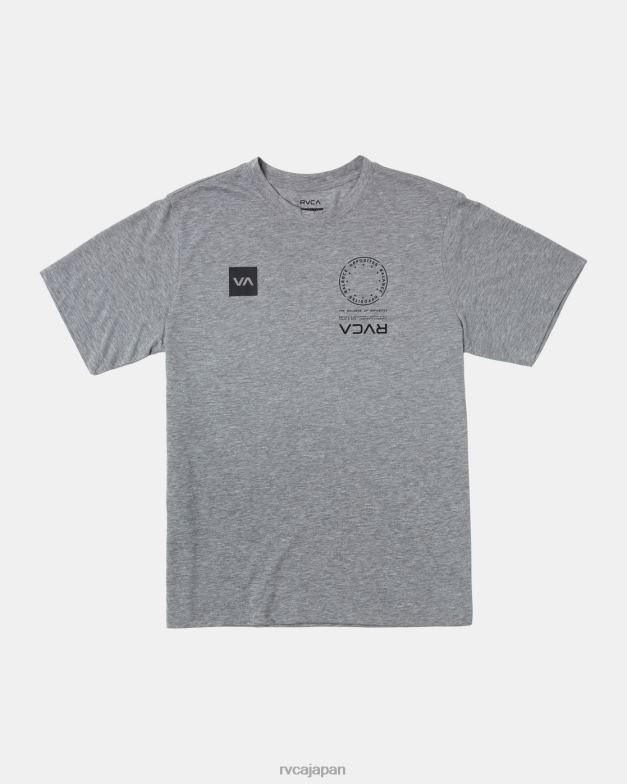 衣類 TP8J583 ヘザーグレー RVCA 男性 VAマークTシャツ