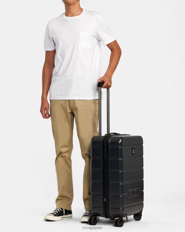 アクセサリー TP8J600 黒 RVCA 男性 VA ミディアムローラーハードケーススーツケース