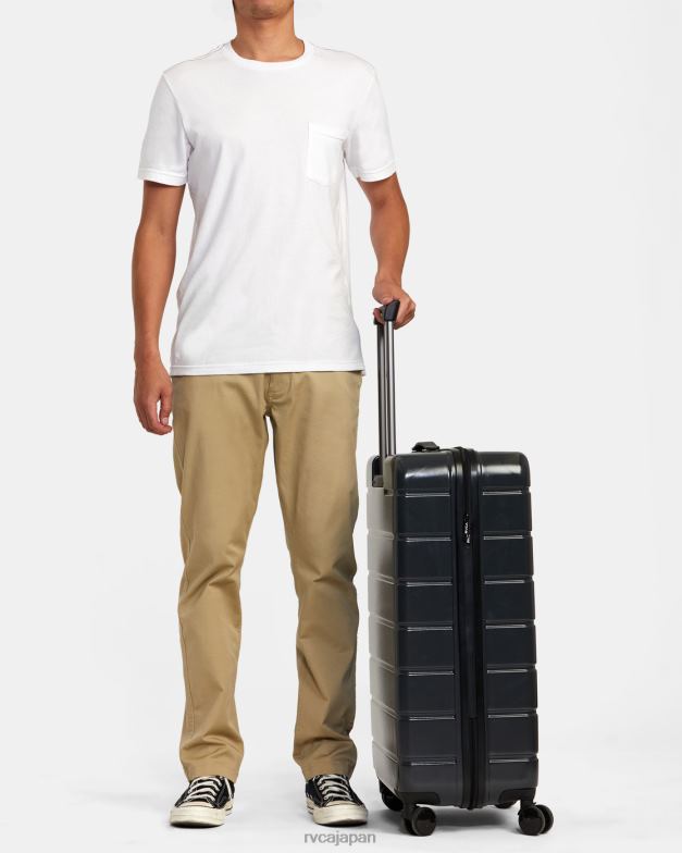 アクセサリー TP8J601 黒 RVCA 男性 VA ラージ ローラー ハードケース スーツケース