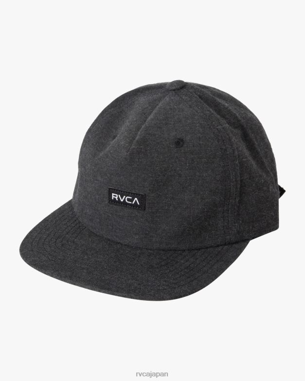 アクセサリー TP8J608 黒 RVCA 男性 それでクリップバックするよ、帽子